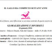 2016 - "Il gallo" ha 70 anni
